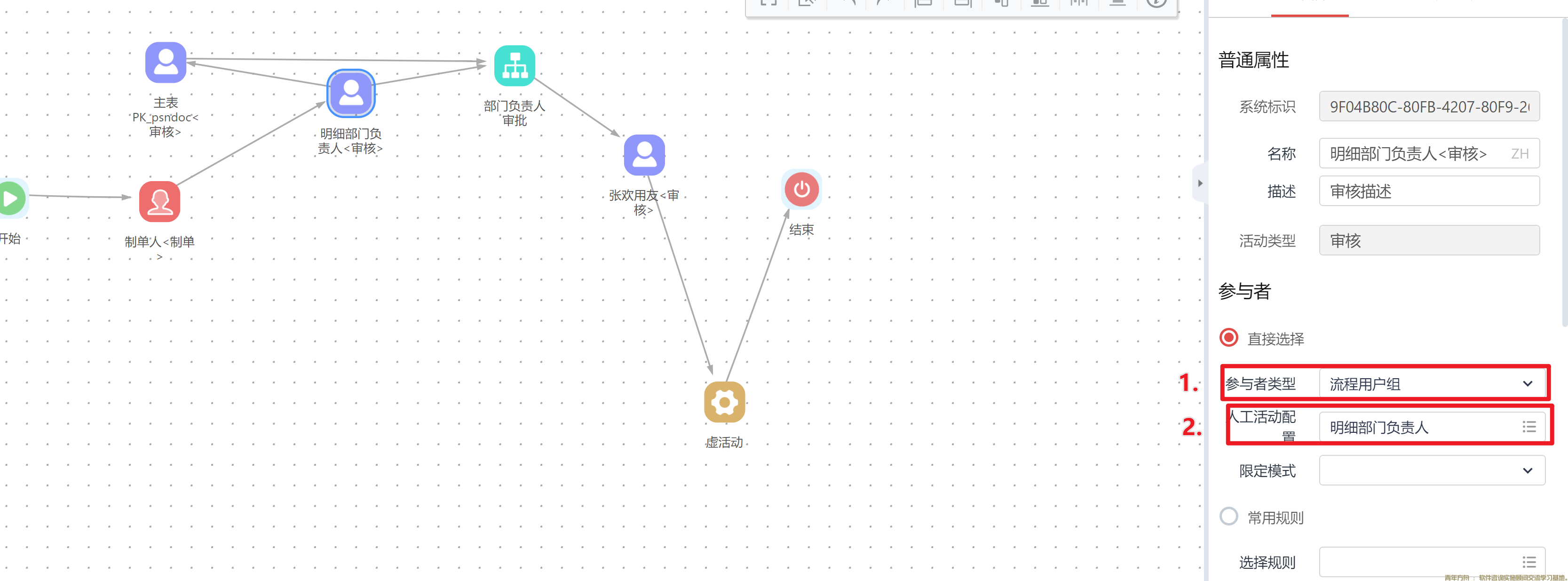 根据明细表中的人员自动找到部门负责人进行审批(图2) image.png
